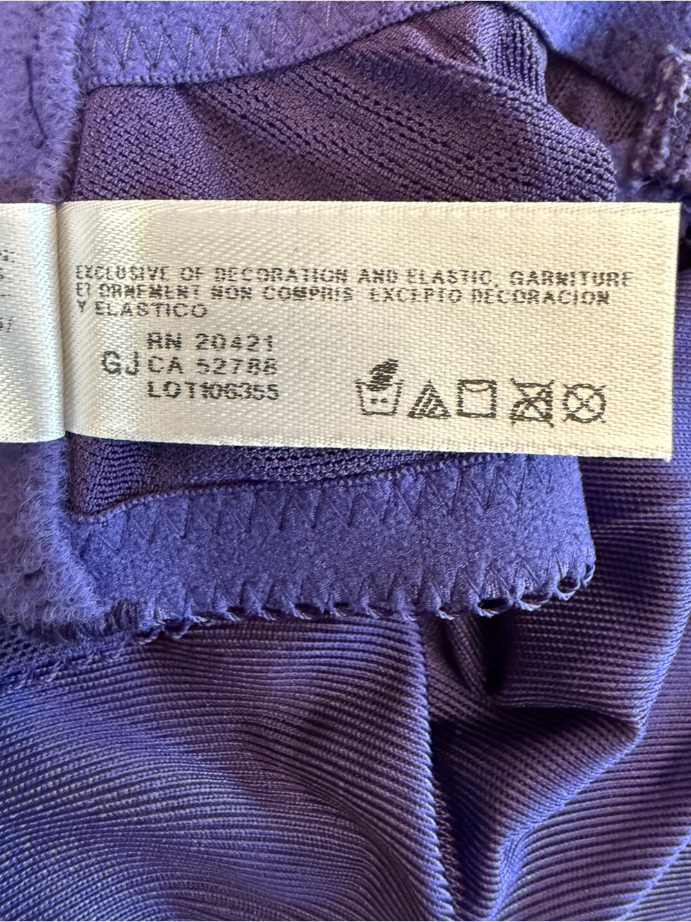 Wacoal Purple Floral Jacquard Underwire  Size 40D NWT - Picture 11 of 12